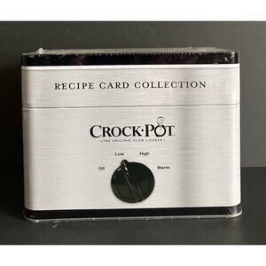Crock Pot Slow Cooker Recipe Collection Tin 76 Cards 5 Dividers New Sealed